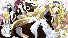 Blondes uniforms maids blue