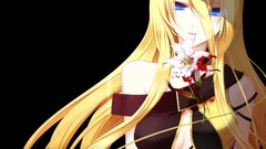 Blondes vocaloid Flowers blue