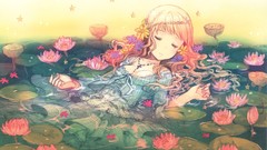 Blondes water Flowers anime