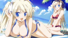 Blondes water panties blue