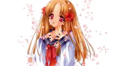 Blondes white school uniforms