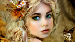 Blondes wings Green eyes