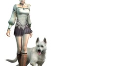 Blondes woman 3D view