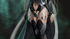 Blondes woman 3D view