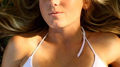 Blondes woman bikini models