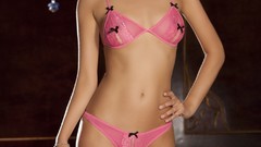 Blondes woman bikini panties