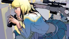 Blondes woman Birds snipers