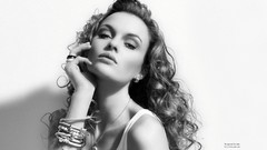 Blondes woman black white