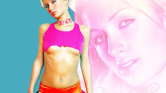 Blondes woman blue eyes