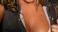 Blondes woman body piercing