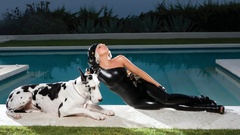 Blondes woman catsuits lady