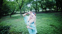 Blondes woman cosplay asians