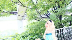 Blondes woman cosplay asians