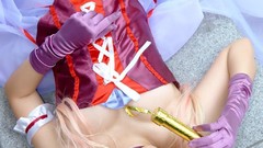 Blondes woman cosplay dress