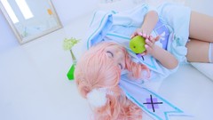 Blondes woman cosplay macross