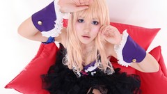 Blondes woman cosplay macross
