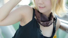Blondes woman cosplay vocaloid