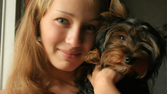 Blondes woman Dogs masha
