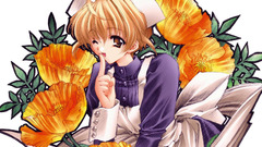 Blondes woman Flowers maids