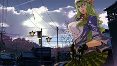 Blondes woman Japan snow