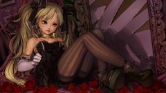 Blondes woman lolitas dress