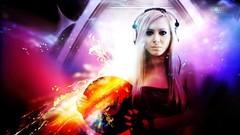 Blondes woman multicolor