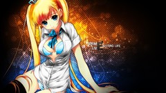 Blondes woman panties blue