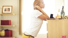 Blondes woman panties models