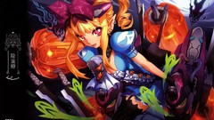 Blondes woman pixiv red