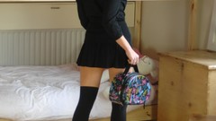 Blondes woman schoolgirls skirts