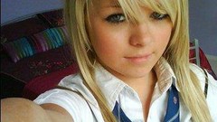 Blondes woman self shot