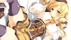 Blondes woman skirts tights