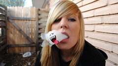 Blondes woman smoke Super
