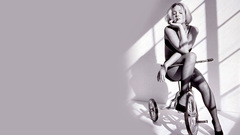 Blondes woman smoking Drew