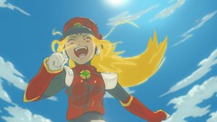 Blondes woman sun running