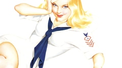 Blondes woman uniforms pinups