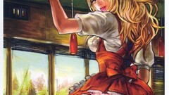 Blondes woman waitress