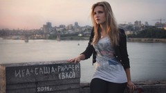 Blondes woman water Russia