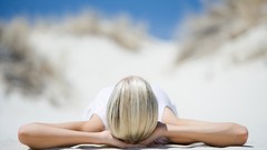 Blondes woman white models