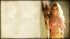 Blondes Women open blouse