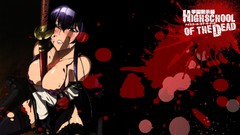 Blood Anime anime girls highschool of the dead busujima saeko