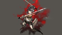 Blood Anime anime girls short hair mikasa ackerman shingeki no 