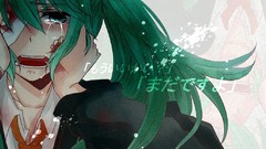 Blood Anime blue hair anime girls crying hatsune miku vocaloid 