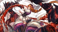 Blood Anime glasses dress long hair anime girls pixiv fantasia 