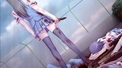 Blood Anime Knives anime girls upscaled