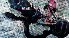 Blood Anime pink hair black rock shooter huke twintails 