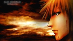 Blood Anime short hair bleach kurosaki ichigo orange hair