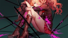 Blood boots cleavage danganronpa enoshima junko