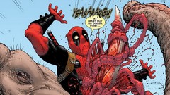 Blood comics marvel comics Deadpool Wade Wilson dialogue bubble