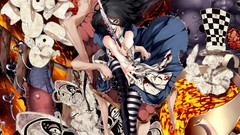 Blood dress Alice Wonderland Knives madness video games striped 